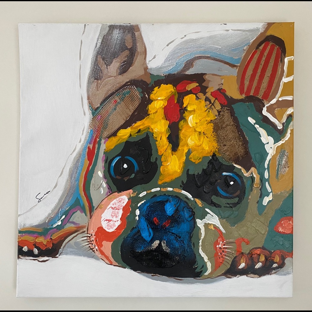 Frenchie French Bulldog Canvas Art